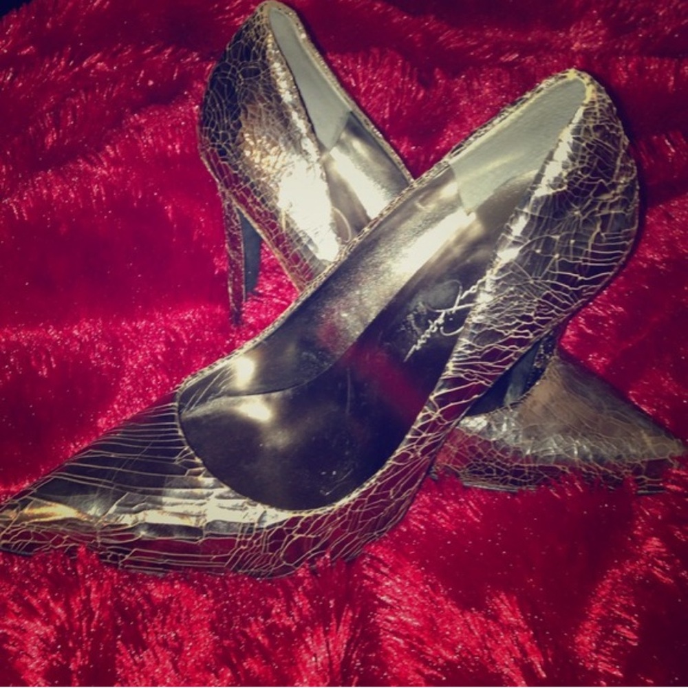 Crackle Leather Metallic Grey/Silver